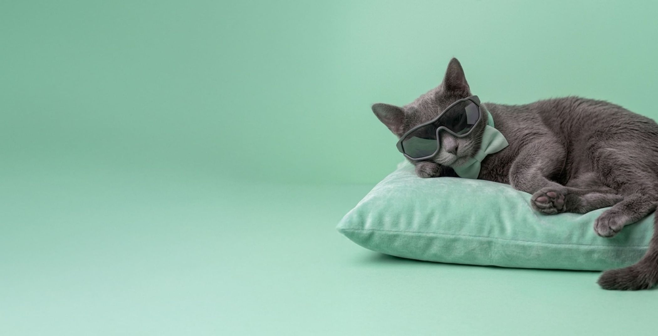 Katze auf einem Kissen