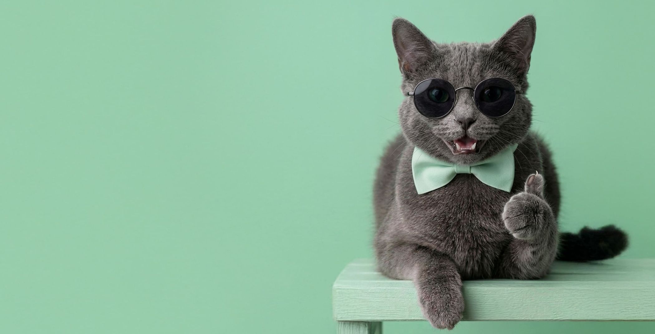 Katze mit Sonnenbrille